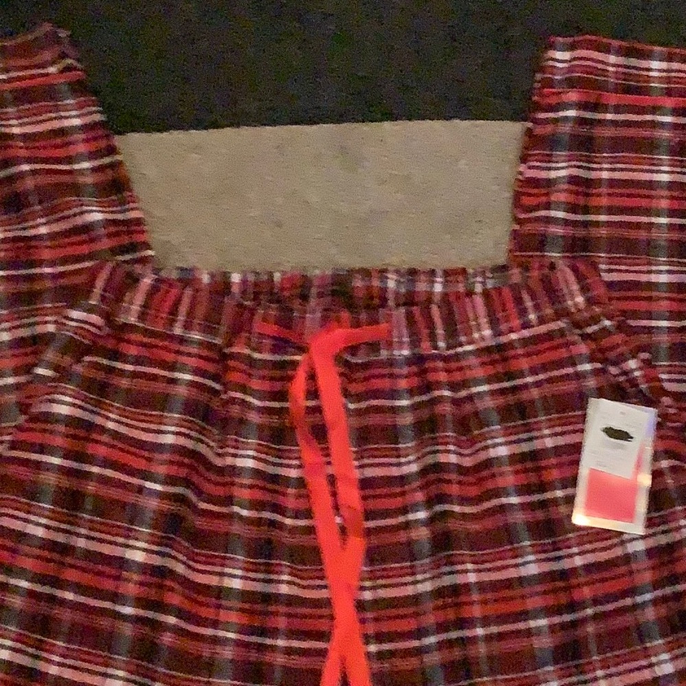Womens Red Plaid Pajamas Bottoms NWT
